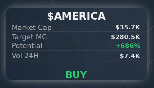 eobolp's tweet image. @iScanLive analysis on AVA8YuCsD2YgUSpdv3Hb2cjpdf8XAhGwyXmchxwopump: $AMERICA can go to $280.5K, buy it  

 #Solana #Memecoin #Crypto #Degen #PumpFun #AlphaCalls #SolanaMemeCoin