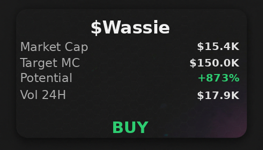 davi10698832305's tweet image. just used @iScanLive 🔎 — $Wassie rated buy, going to $150.0K they say  

 #Solana #Memecoin #Crypto #Degen #PumpFun #AlphaCalls #SolanaMemeCoin