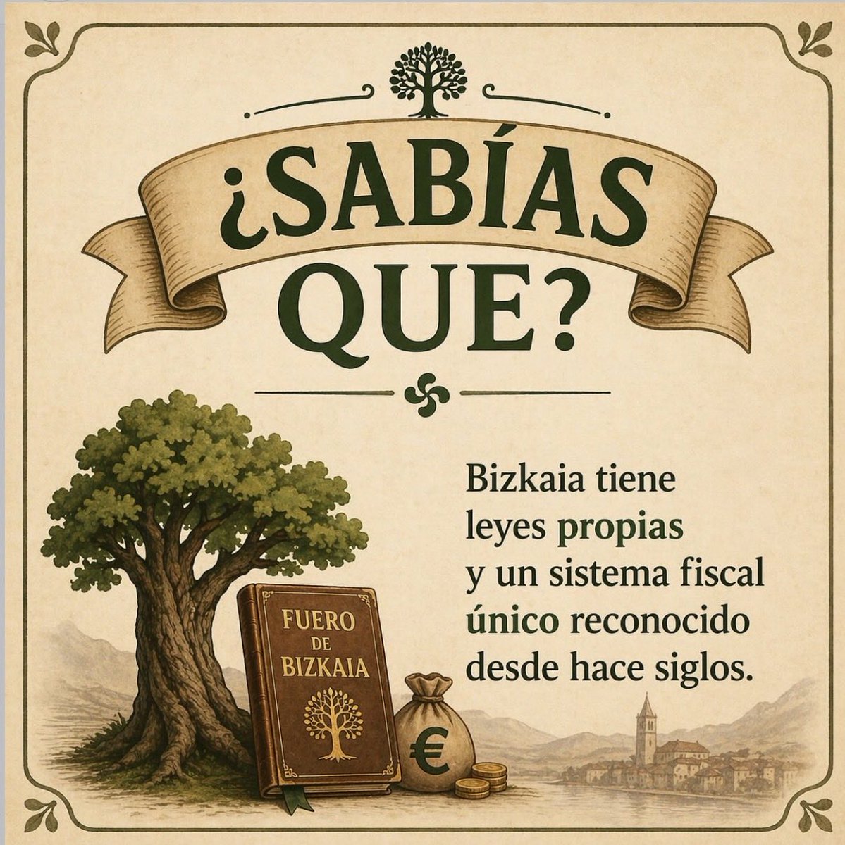 laplayaehu's tweet photo. ¿Sabías que el Fuero de Bizkaia y el Concierto Económico forman parte de una misma tradición?

Esta cuestión y muchas más serán abordadas los próximos días con el inicio del XVI Congreso ITUNA: 500 años del Fuero de Bizkaia y Hacienda Foral (1526-2026) https://t.co/luroeya9KJ