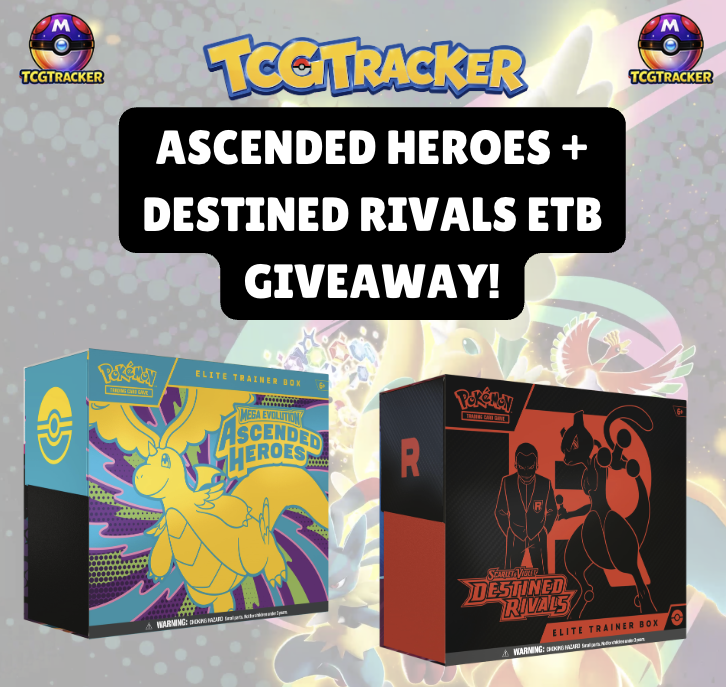 🚨ASCENDE HEROES ETB + DESTINED RIVALS ETB POKÉMON GIVEAWAY 🚨

To enter:
• Follow <a href="/PokemonRestockr/">Pokémon Deals, Restock and Alerts</a> 
• Join Discord discord.gg/pokemonrestockr
• Follow us on IG instagram.com/pokemontcgtrac…
• Repost + Like
• Comment DONE
⏳ Ends May 26
GOOD LUCK EVERYONE! 

#PokemonTCG #Pokemon