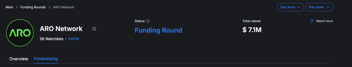 ARO Network <a href="/AroNetwork/">ARO Network</a> 

not a sponsored post 

ARO Network is a decentralized edge cloud service designed for AI and content delivery. 

The project has officially raised $7.1 million in funding across two rounds, led by NoLimit Holdings and Dispersion Capital. This is a
