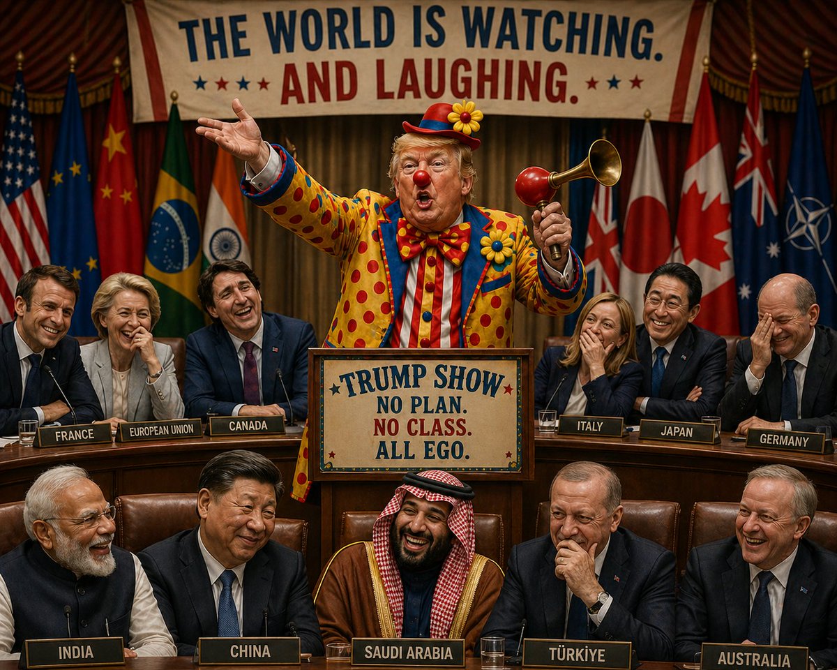 ترامب هو أكثر المهرجين فشلاً وسخرية ..
#Trump is the most failed and ridiculed clown.

#حسن_شرف_الدين