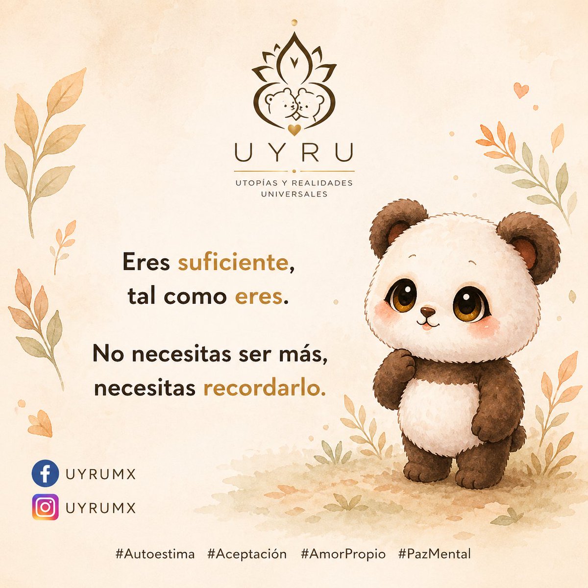 UYRUMX's tweet image. 🌞 Buenos días
Eres suficiente tal como eres.
No necesitas ser más, necesitas recordarlo.
#Autoestima #Aceptación #AmorPropio #PazMental