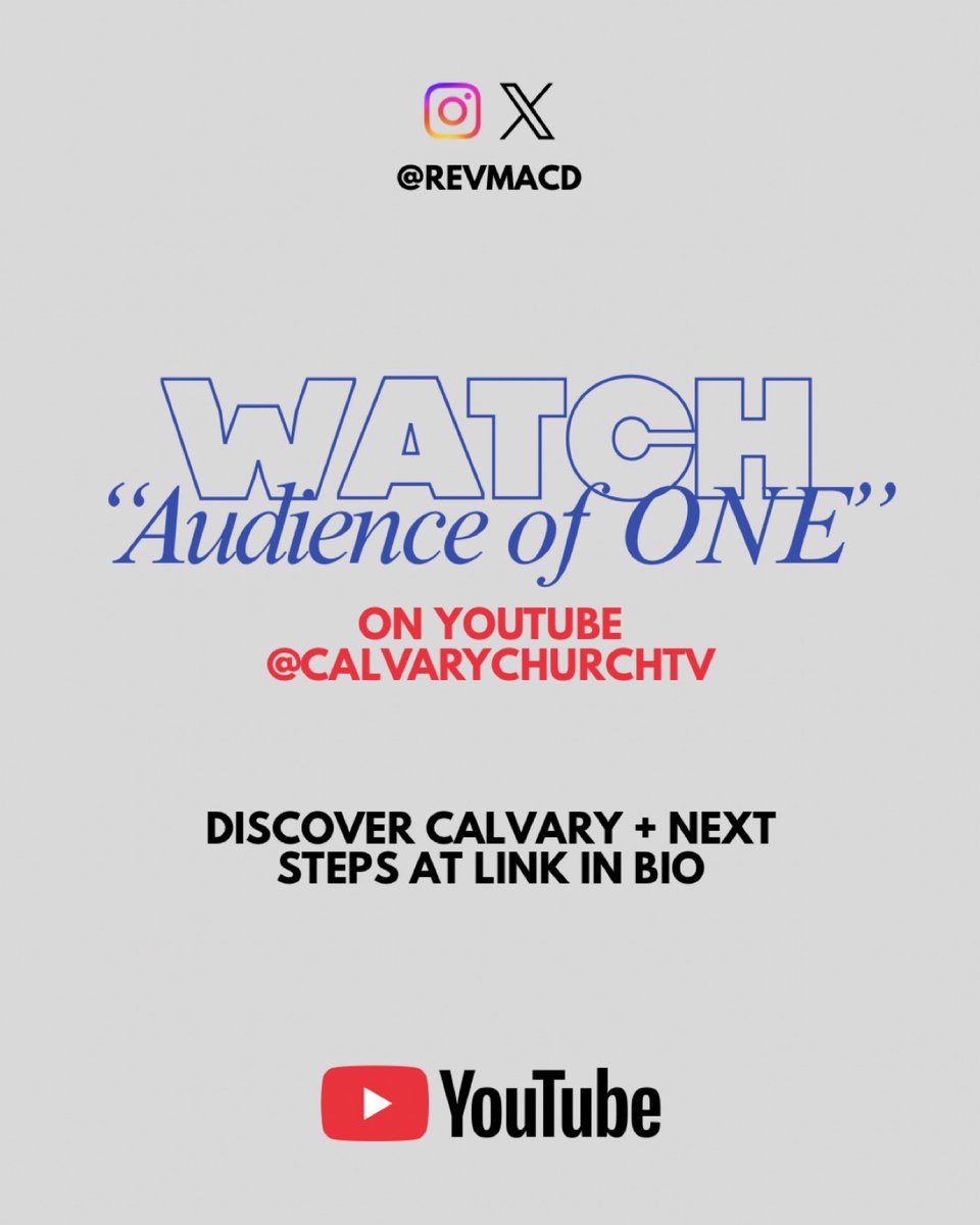 calvary's tweet photo. 💥We live not for an audience, but an audience of ONE! 

📖“…when you pray, go into your room, close the door and pray to your Father, who is unseen. Then your Father, who sees what is done in secret, will reward you.” Matthew 6:6 https://t.co/HwANscDIuB