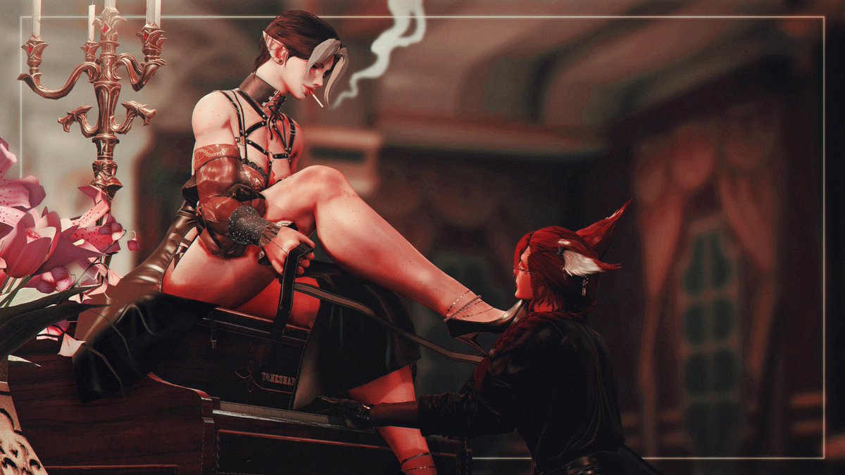 lise_ffxiv's tweet photo. 「 𝐓𝐀𝐌𝐄 𝐓𝐇𝐄𝐌 💅 」 𝚠𝚒𝚝𝚑 𝚝𝚑𝚎 𝚌𝚑𝚊𝚘𝚝𝚒𝚌 𝚐𝚛𝚎𝚖𝚕𝚒𝚗 @grembees 

#GPOSERS | #ffxivsnaps | #EorzeaPhotos | #elezen | #miqote https://t.co/pGTwDya4YH