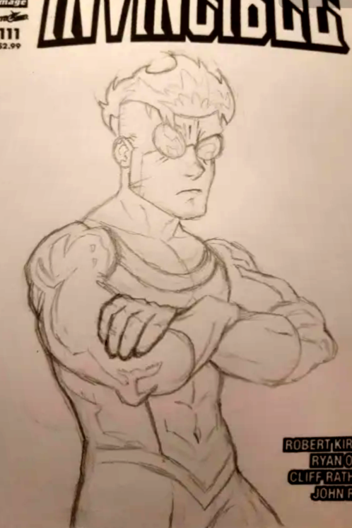 #invincible sketch, inspired by ryan ottleys art