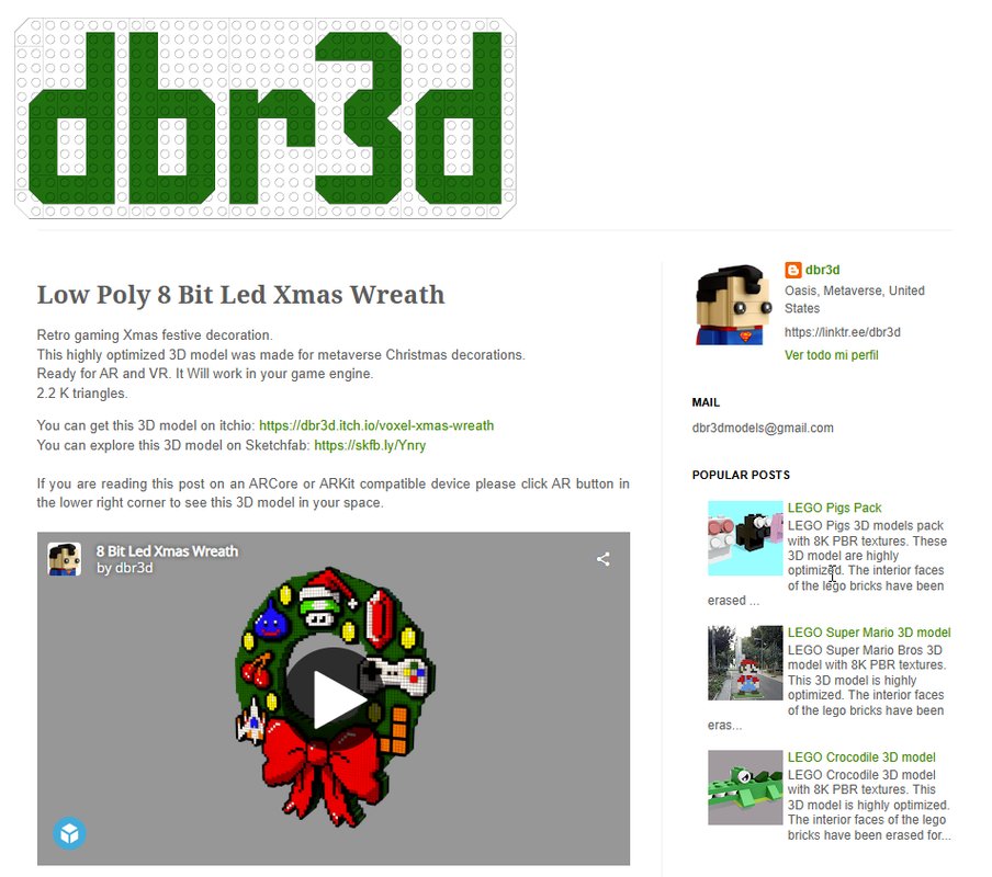 voxel_pacman's tweet image. Retro voxel xmas wreath 3D model for your metaverse home! Buy it now! 
dbr3d.blogspot.com/2020/12/low-po…       

#Metaverse #Voxel #3DModel #Retro #dbr3d #decor