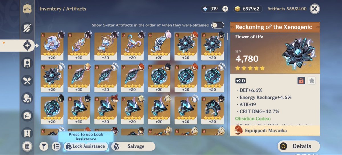starzzzzzzx's tweet photo. • WTS GENSHIN ACCOUNT 
AR 59 • Asia server • MC Lumine

🍀 Zhongli C2, Klee C2, Wanderer C1, Yelan C1, Kazuha C1, Hu Tao C1
✨ 11 BP Namecards
✨ 6 Paid Skins
✨ 2 Glider Event

💰IDR 2,500,000  / $145
🎉Negotiable🎉

• Details on rep👇
#wts #zonauang #zonajajan #genshin https://t.co/Kiz5QvKgAf