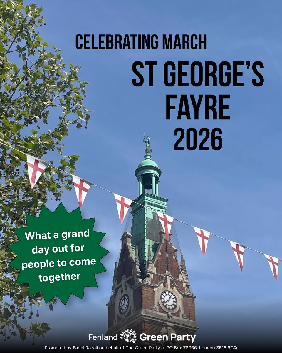 ☀️ The organisers, stallholders, and all others who made today’s St George’s Fayre happen must be thanked.

🎵 I hope everyone enjoyed the Fayre as much as we did. We had some darn good music performances, and a great community feeling among the stalls.

#Fenland #StGeorgesDay