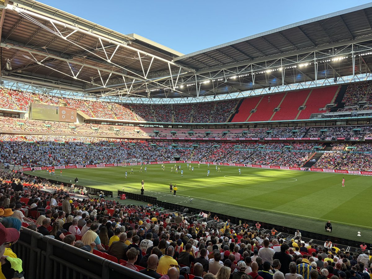 EducateDean's tweet photo. @TelegraphDucker Community notes has pointed out the old picture, but the facts remain; a huge section of city seats was empty yesterday and quite a few rows on the tier below in the City end too! https://t.co/5zzWfDgCa3