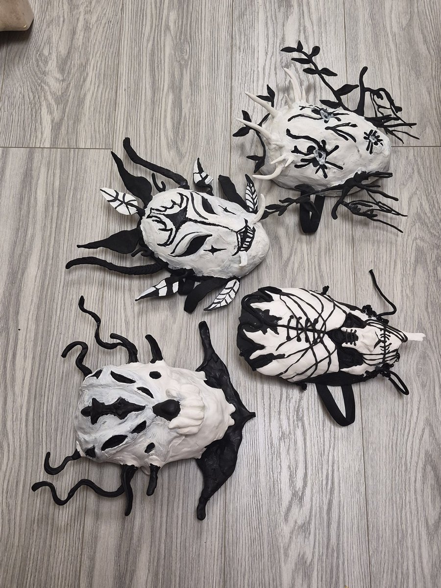 _madmorgan_'s tweet image. I finally finished the masks for the project. I'll soon post the photos for which I made these masks #mask #masks
