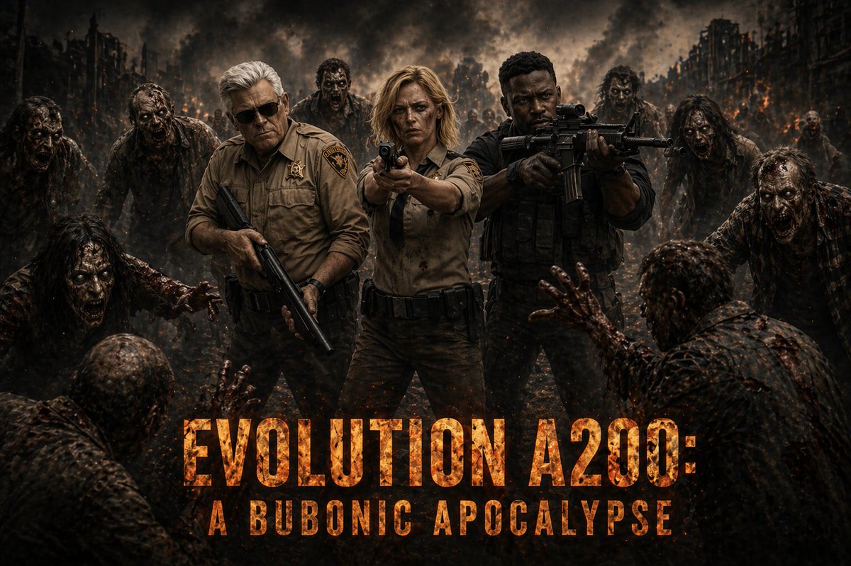 EvolutionA200's tweet photo. Witness the Bubonic Apocalypse in Evolution A200

• The infected aren’t mindless
• They remember

There’s no escape.
Only what you become.

👉 https://t.co/AmNMdemNFu

#EvolutionA200
#ZombieFiction
#ApocalypticHorror
#SurvivalHorror
#DystopianFiction
#HorrorBooks https://t.co/JtWRrDRiNl