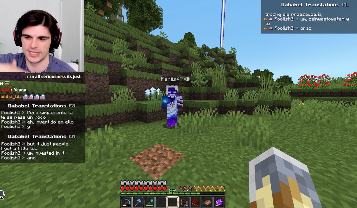 foolishupdated's tweet photo. [⛏️] Foolish is now talking to Fariis and said he did nothing wrong. They are now talking about how people get a bit intense with metagaming and role playing in general. Foolish says that sometimes people almost forget that the creators are human as well and should calm tf down. https://t.co/9Ov3bhkLar