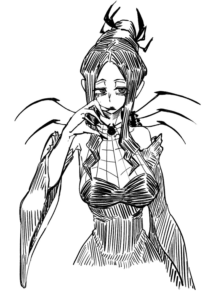 ちなみにこれは落書きで描いたソウルイーターの魔女アラクネです