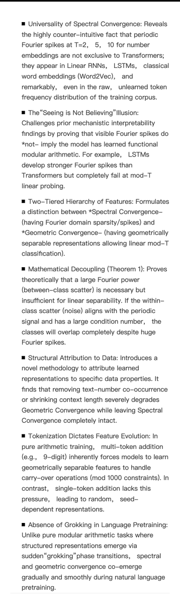 fly51fly's tweet photo. [CL] Convergent Evolution: How Different Language Models Learn Similar Number Representations
D Fu, T Zhou, M Belkin, V Sharan… [University of Southern California &amp; UC San Diego] (2026)
https://t.co/zoXVMn8cYL https://t.co/hpFc2RSVA5