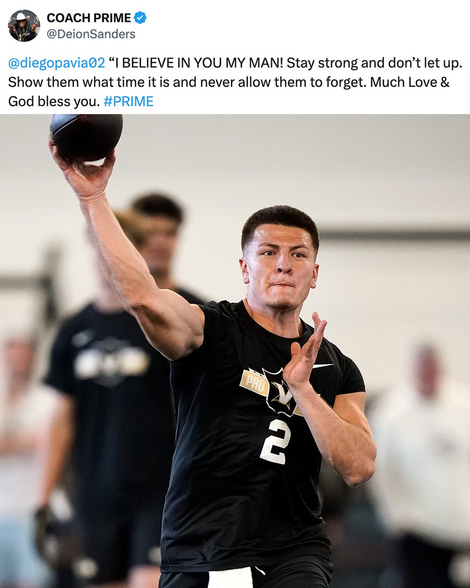 SInow's tweet photo. Deion sends a word of encouragement to Diego Pavia. https://t.co/g4LduSP36l
