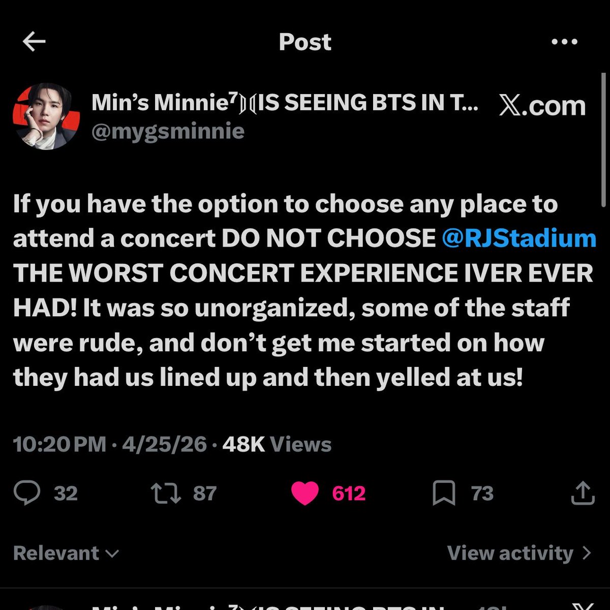 Min’s Minnie⁷⟭⟬IS SEEING BTS IN TAMPA, VEGAS & LA tweet media