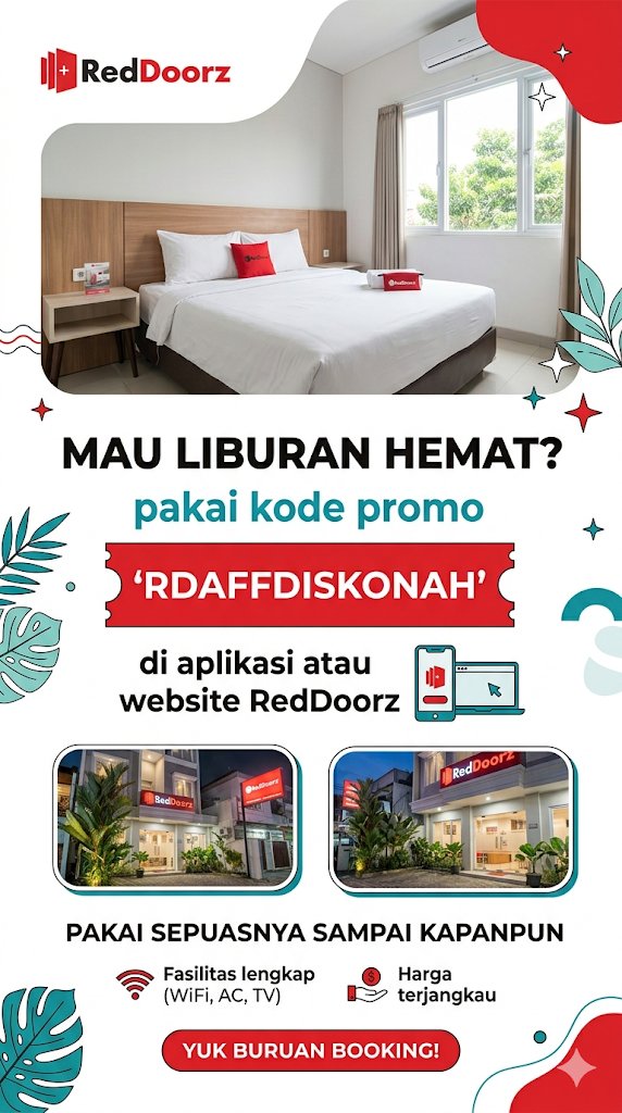 AdzhaCo's tweet image. Staycation makin hemat pakai kode promo RDAFFDISKONAH di aplikasi RedDoorz! 🏨✨
Nikmati tambahan diskon yang bisa kamu pakai berkali-kali sampai puas. Cus, booking hotel buat liburan nanti! 💸
#RedDoorz #Jakarta #Bandung #Surabaya #Jogja #Bali #Medan #Semarang