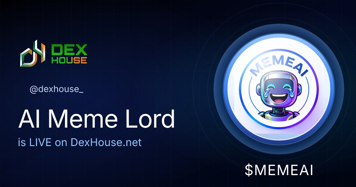 dexhouse_'s tweet image. $MEMEAI just been added to #dh 🎊

@ai_meme36922 

Link: dexhouse.net/token-detail/0…

#newgems #cryptolistings #cz #cg