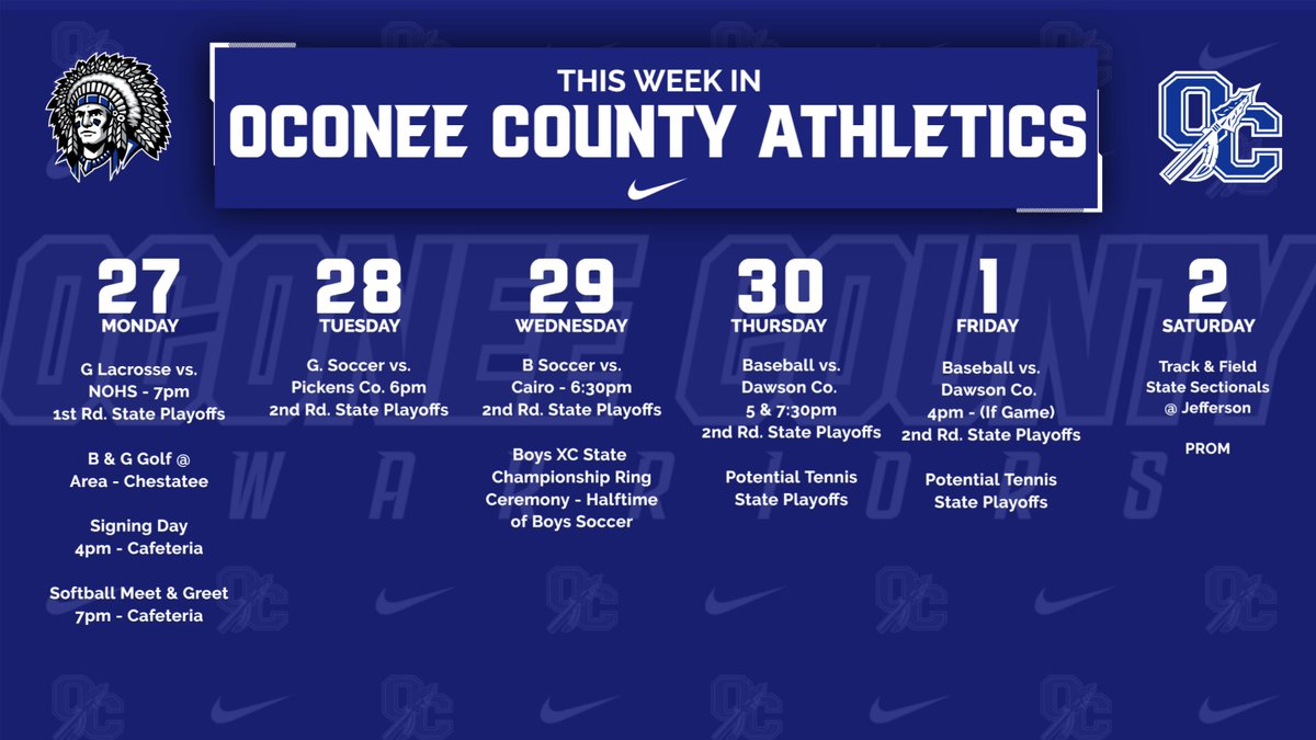 OCHS_Athletics's tweet photo. This Week at The OC!! #WeAreOne #SpearEm https://t.co/Y7NKMC8Y7B