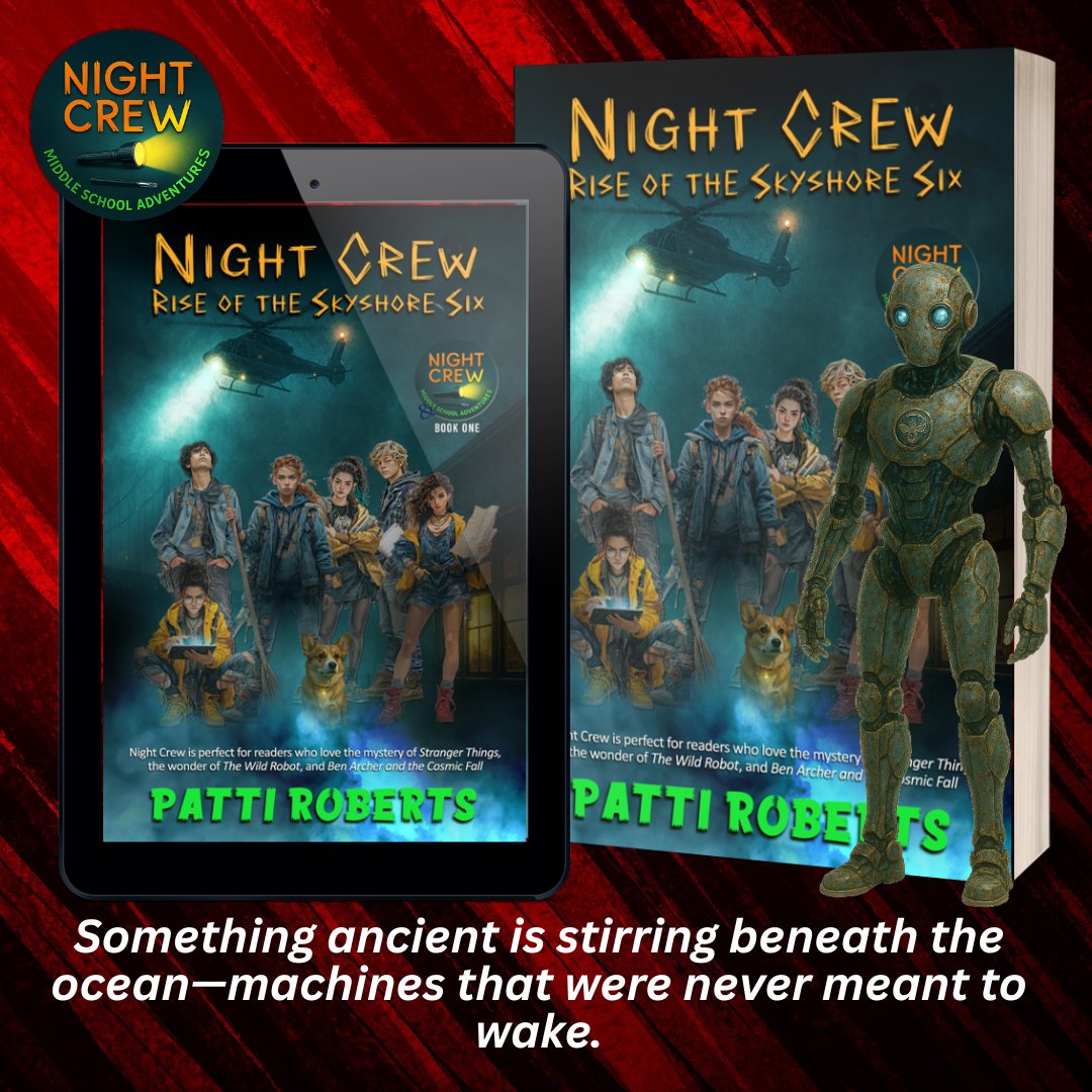 PattiRoberts7's tweet image. Night Crew: Rise of the Skyshore Six: #adventure about friendship &amp;amp; courage #aliens #AI #Hybrid #free on kindle unlimited 
US amzn.to/4on5OCy
AU amazon.com.au/dp/B0FZLTCTDT
UK amzn.to/3Lpa1an
CA amazon.ca/dp/B0FZLTCTDT