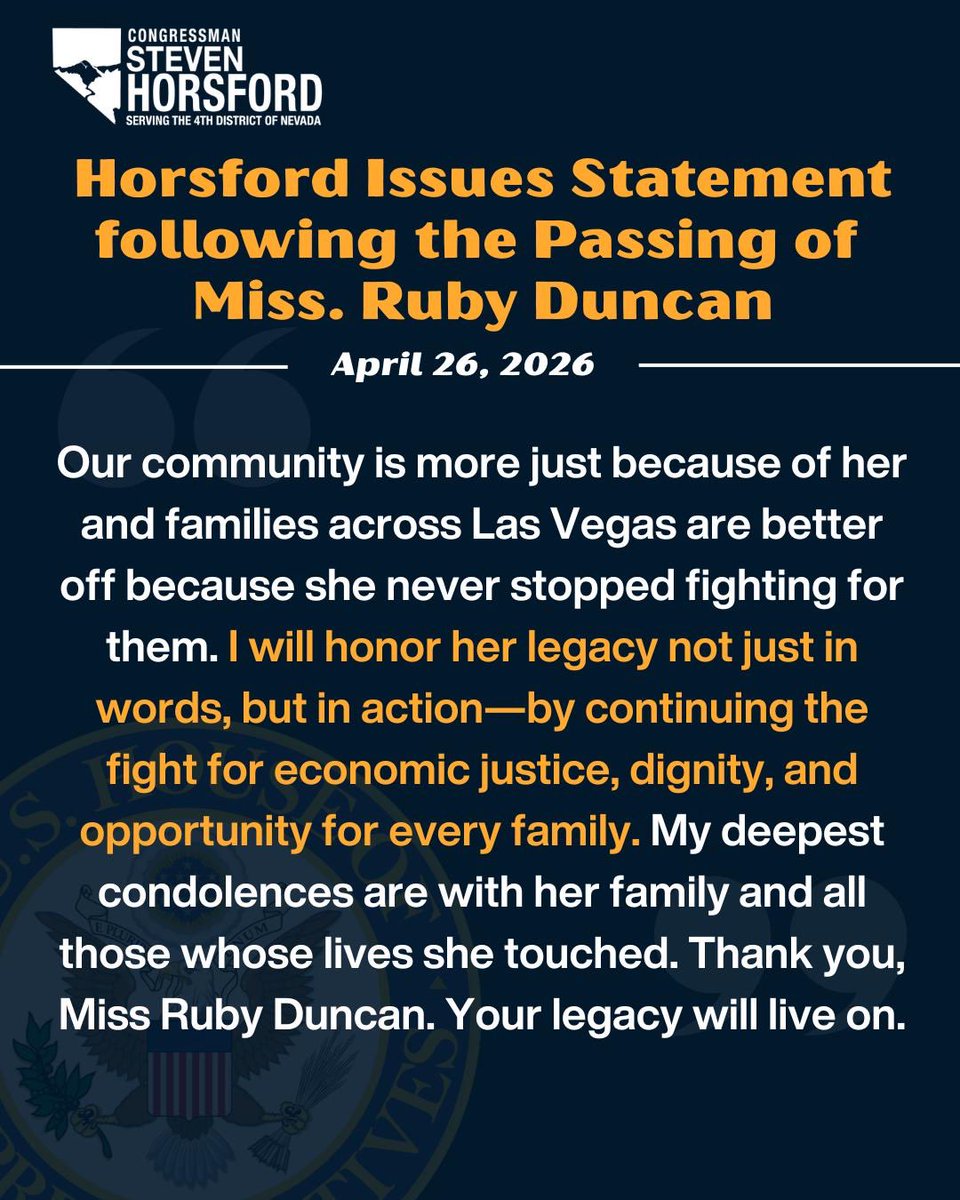 Rep. Steven Horsford tweet media