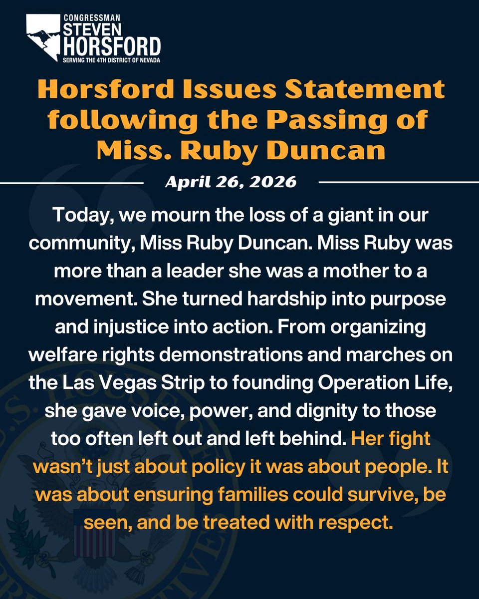 Rep. Steven Horsford tweet media