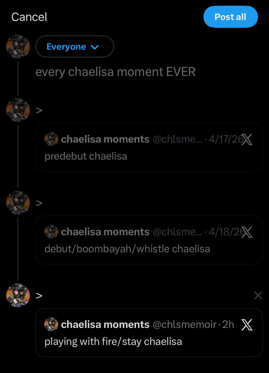 chaelisa moments (@chlsmemoir) / Posts and Replies / X