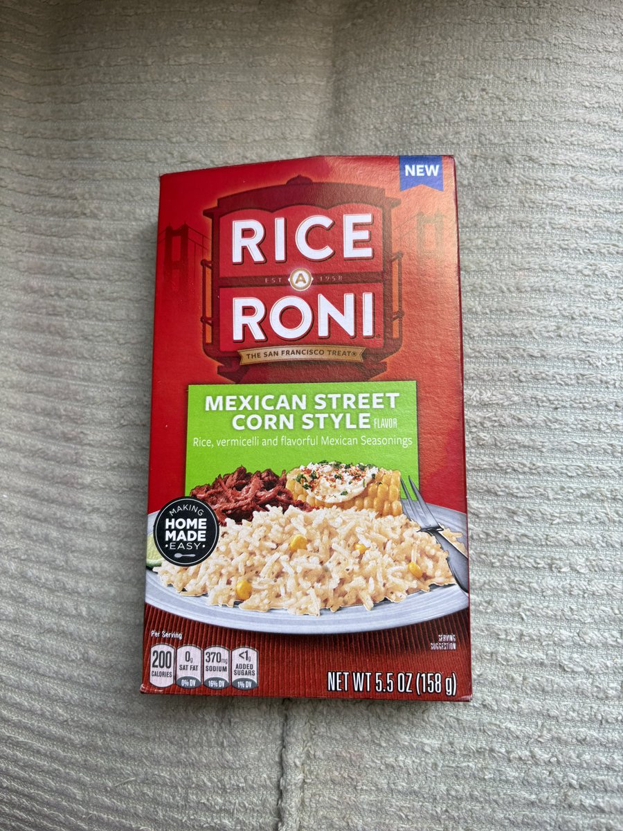 StJaneen's tweet image. @RiceARoniUS recently discovered your #MexicanStreetCorn #ricearoni #flavor &amp;amp; I’m loving it it’s so tasty the only thing is when you open the packet it’s potent I cough everytime otherwise it’s #super #great it’s got #bite #rice #sidedish #cooking #food #flavoredrice