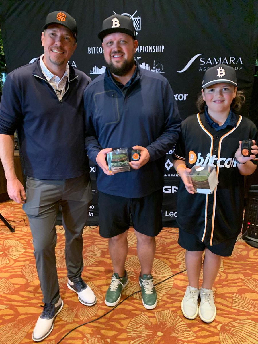 GolfBSN's tweet photo. And here they are: 1st, 2nd and 3rd place at the 3rd Bitcoin Golf Championship 2026. These three played an incredible round today and earned every bit of it. Congratulations to our champions! 🥇🥈🥉🏆⛳@Golf_BGC @Samara_AG_ @hodlwithLedn @CoinRabbitLoans @GIGA @RiotPlatforms @CleanSpark_Inc @BGOLFstore @HODL21 @CitizenX @coin_vigilante @motivperu @CryptoCloaks @luxor @speedwallet @BTCChadKoehn @BaliHaiGC