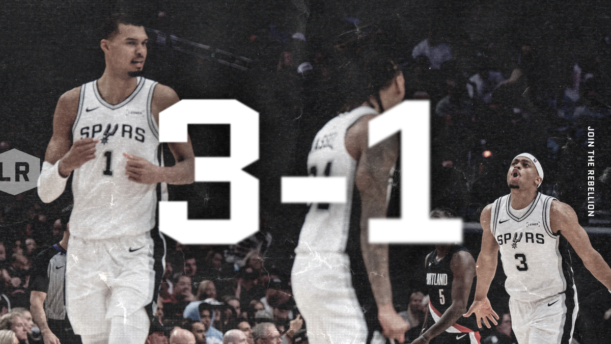 LuckyRebel__'s tweet image. Down by 17 at the half didn't faze the #Spurs in the slightest bit. 

San Antonio saw that and said, "Hold my beer," proving perseverance will take you far.  

They just put the Portland #TrailBlazers on the brink of elimination. 

#NBA