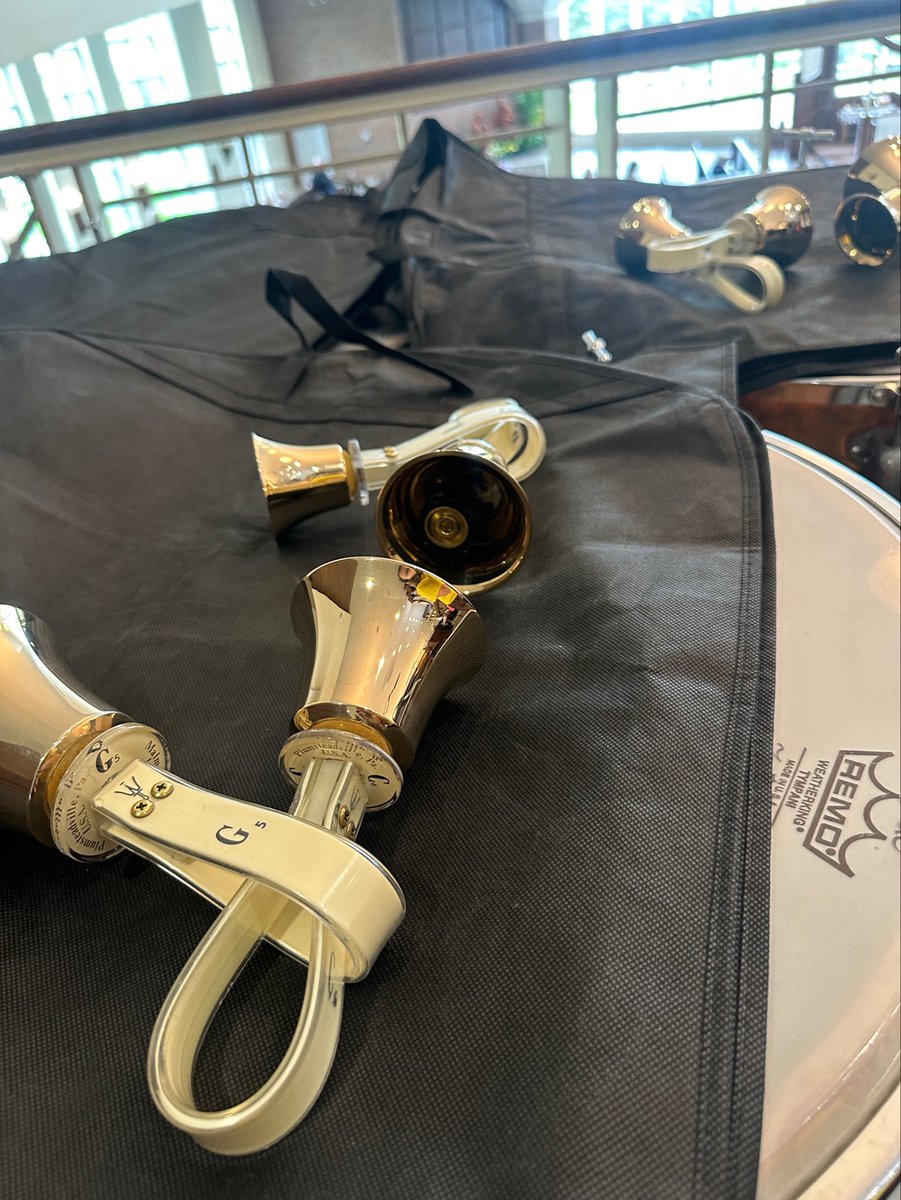 bubbleoffplumb's tweet photo. We call this ‘Handbells on Garment Bag on Timpani’
Our duet today went very well. https://t.co/Q8Z2r1WCkl