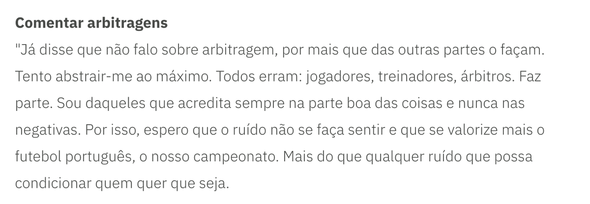 O Borges Canjas Man não falava de arbitragem e tal... está a ver a vida a olhar para trás, já fala de arbitragem! 🤡