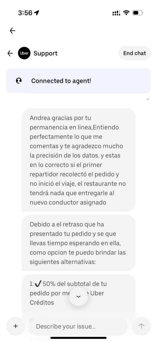 andreahdza's tweet photo. @Uber_MEX un repartidor de UberEats se ROBÓ mi comida y me regresaron menos dinero y ahora llevo ya 2 horas esperando mi comida. Terrible atencion! https://t.co/aerWsArt1J