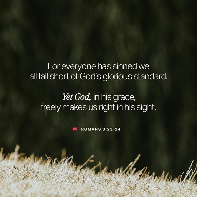 FCA_Endurance's tweet image. Every one of us falls short, yet none of us are beyond God’s grace. While sin is universal, so is the offer of redemption through Christ. It humbles us and lifts us at the same time—showing our need for God while assuring us that we are freely justified by His love.

#VOTD