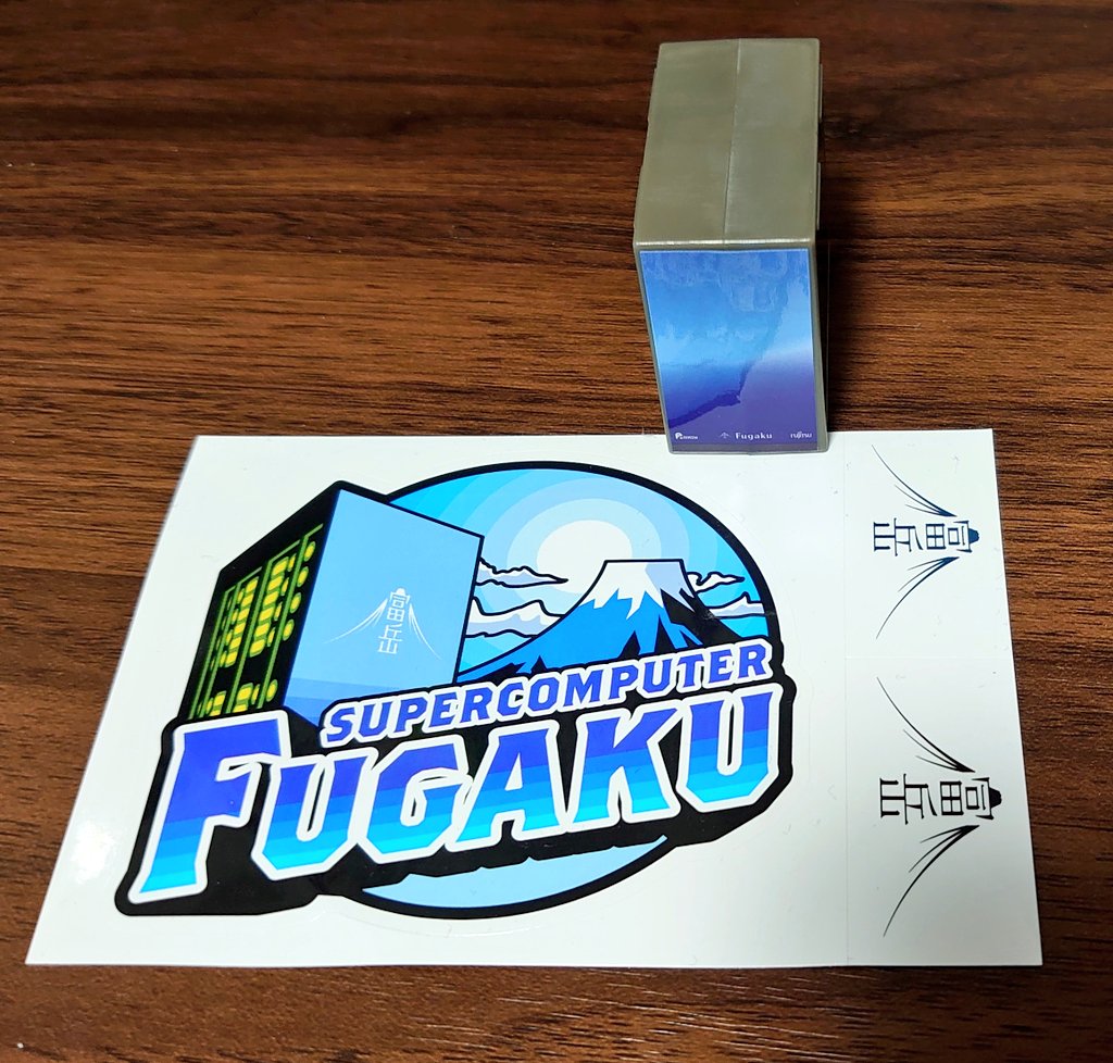 camera510PC7's tweet photo. スパコン富岳のコーナーでもらったステッカーとミニチュア富岳
#ニコニコ超会議2026 https://t.co/FzF8QKwQ7p