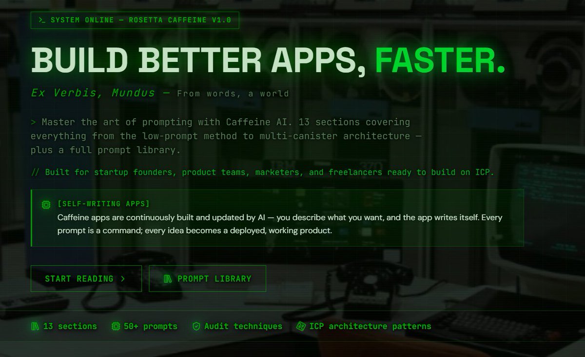ICPvibecoder's tweet photo. Still confused about building your first https://t.co/x5MFz7xnNl app?

No worries! Check out this beginner-friendly guide by @mattmetros; it takes you step-by-step from signup to launching your first AI app (no coding needed). 

Ready to build?  
Visit: 
⛓️‍💥https://t.co/LSDwtmoTtn