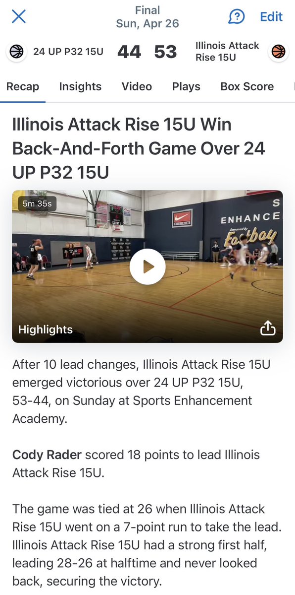 CodyRader2029's tweet image. I loved grinding with my team at @ROCKSpringClass this weekend. We won it all in top bracket vs really good teams. @IllinoisAttack #Undefeated @n8buss