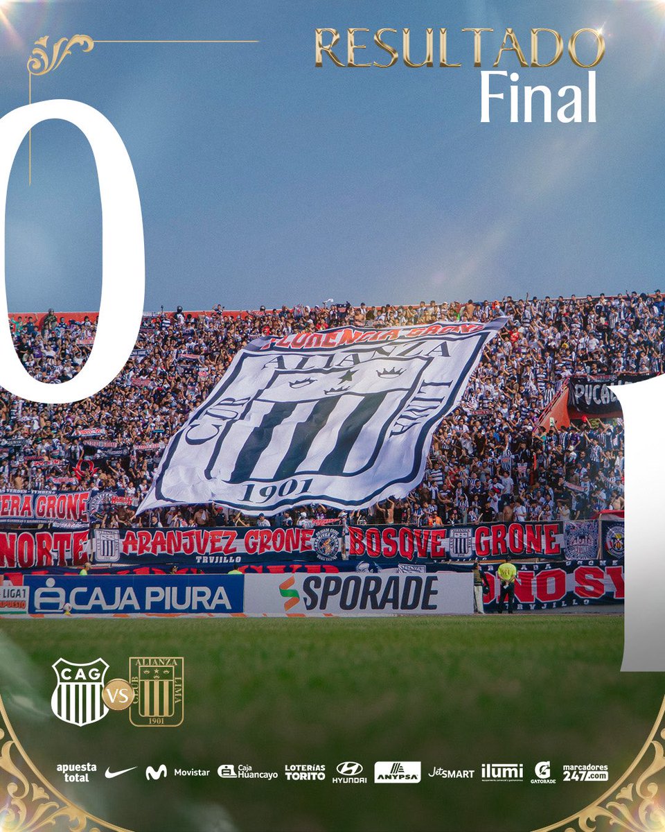 ⚪️ 𝐅𝐈𝐍𝐀𝐋 𝐃𝐄𝐋 𝐏𝐀𝐑𝐓𝐈𝐃𝐎 🔵

🏆 <a href="/Liga1TeApuesto/">Liga1 Te Apuesto</a> 

Atlético Grau 0-1 <a href="/ClubALoficial/">Club Alianza Lima</a> 

¡𝐕𝐈𝐂𝐓𝐎𝐑𝐈𝐀 𝐄𝐍 𝐓𝐑𝐔𝐉𝐈𝐋𝐋𝐎! 💙

¡𝐀𝐫𝐫𝐢𝐛𝐚 𝐀𝐥𝐢𝐚𝐧𝐳𝐚 𝐭𝐨𝐝𝐚 𝐥𝐚 𝐯𝐢𝐝𝐚!  💙

#125AñosDeEternidad
#SeamosEternos