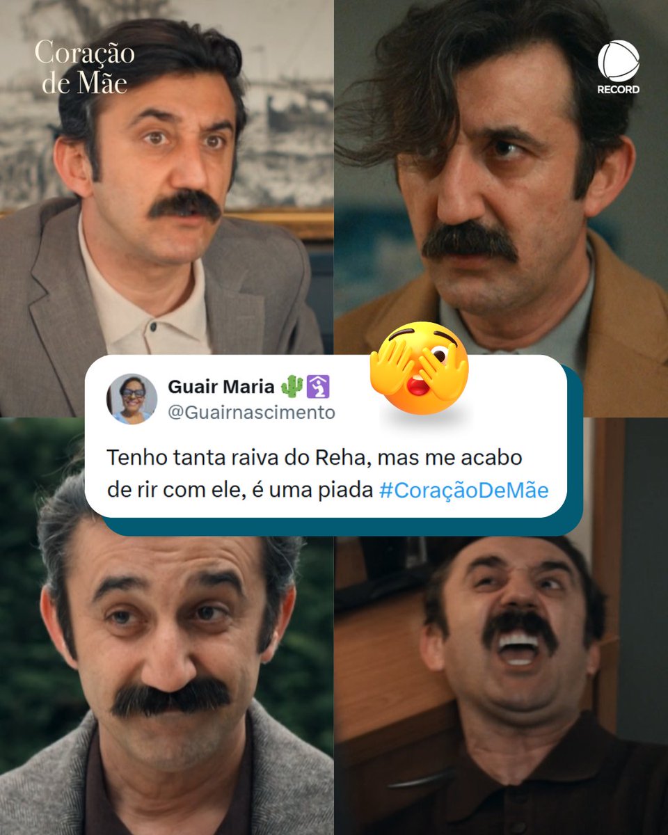 siga_record's tweet image. Quem aí também compartilha do mesmo sentimento pelo Reha? 🙄🤣

➡️ Acompanhe as emoções de #CoraçãoDeMãe, de segunda a sexta, às 21h, na tela da #RECORD