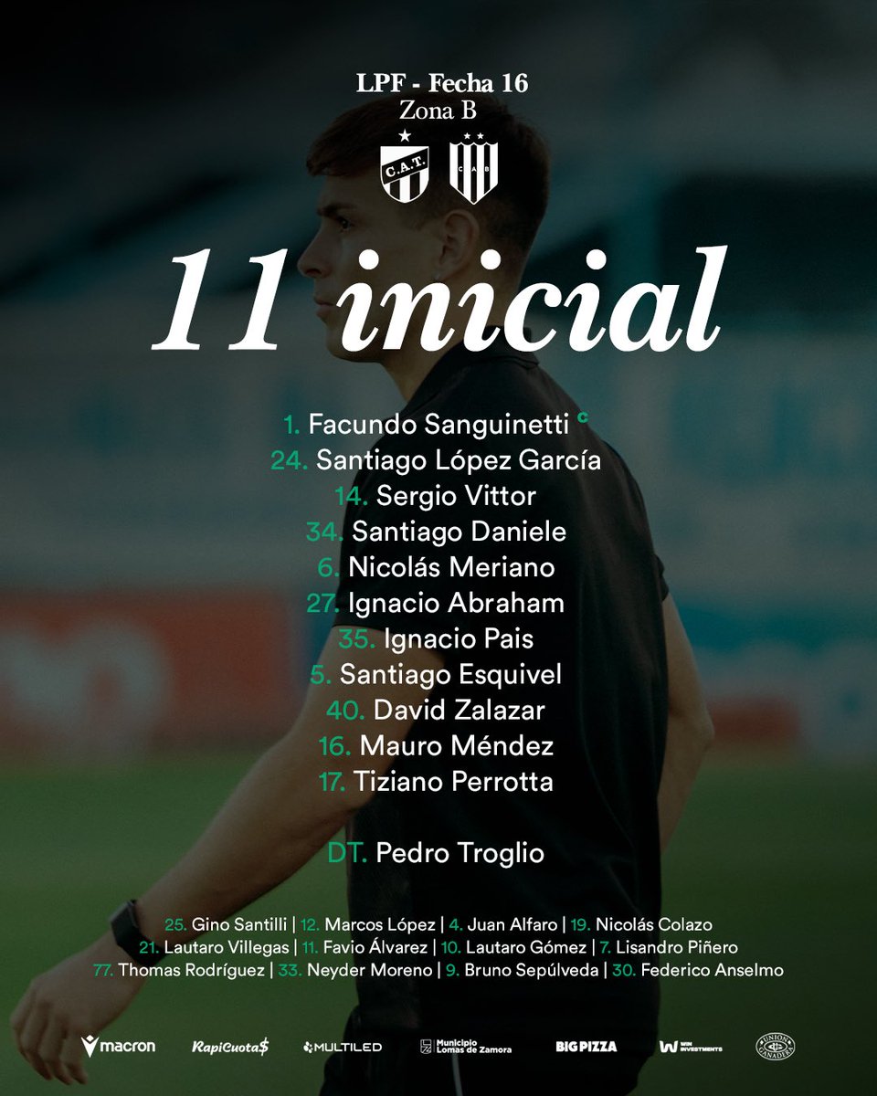 Así forma el Club Atlético #Banfield en Tucumán.

#EnBanfieldJugamosTodos 🇳🇬