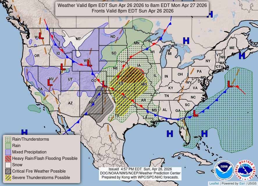 Wpc Riskmap The updated forecast maps from WPC indicate that the Midwest will be ...