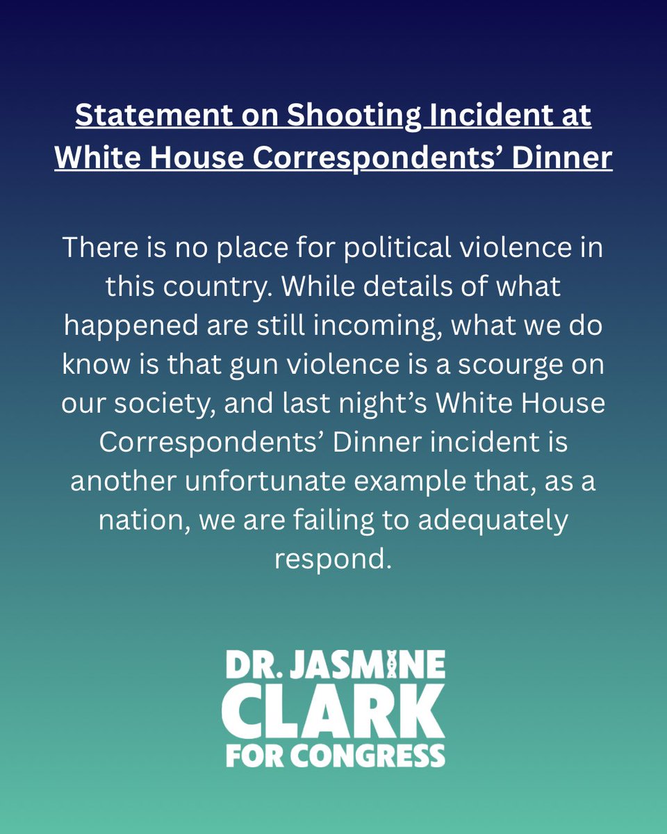 Rep. Dr. Jasmine Clark tweet media