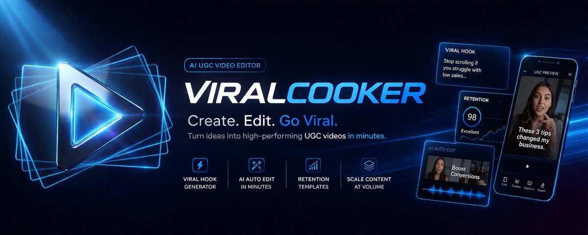 ViralCooker: UGC Video Editor tweet media