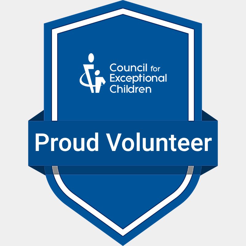 SFreemanGreen's tweet photo. Honored to be recognized during Volunteer Appreciation Week by the Council for Exceptional Children (CEC).

Grateful for the opportunity to serve, collaborate, and contribute to work that supports educators, families, and students with disabilities.

#SpecialEducation https://t.co/c0nlLUDBJ6