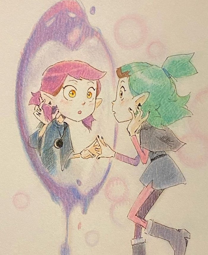 It's Amity's day 💜💜
Shout out to my fave purple lesbian and her pretty crew art