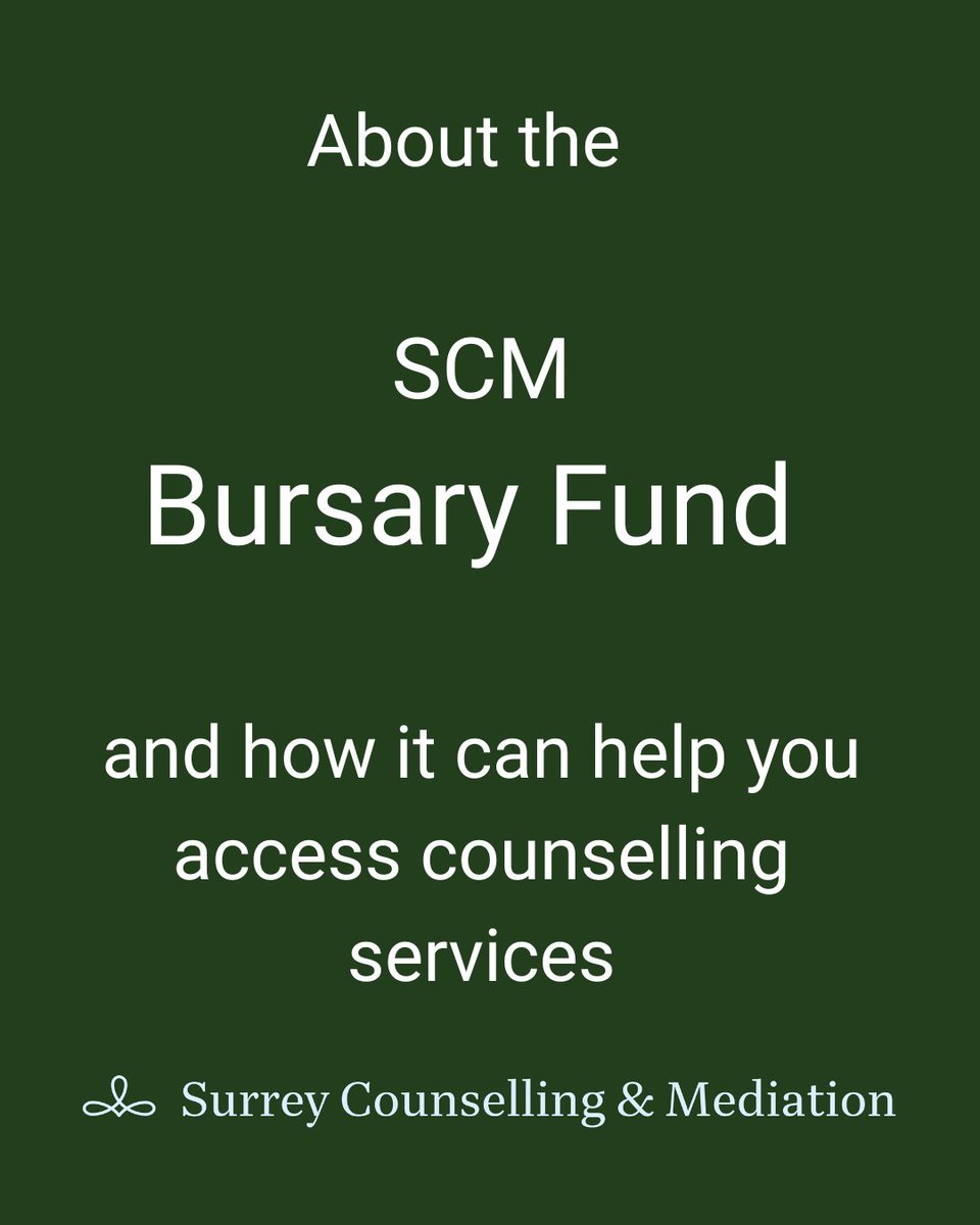 SurreyCM's tweet image. As a charity, we do not want finances to be a barrier to someone receiving support.

Talk to us about our Bursary Fund

01737 245212   info@SurreyCM.org.uk

#FinancialSupport #bursaryfund #lowcostcounselling #personalcounselling #relationships #family #sextherapy #youngpeople