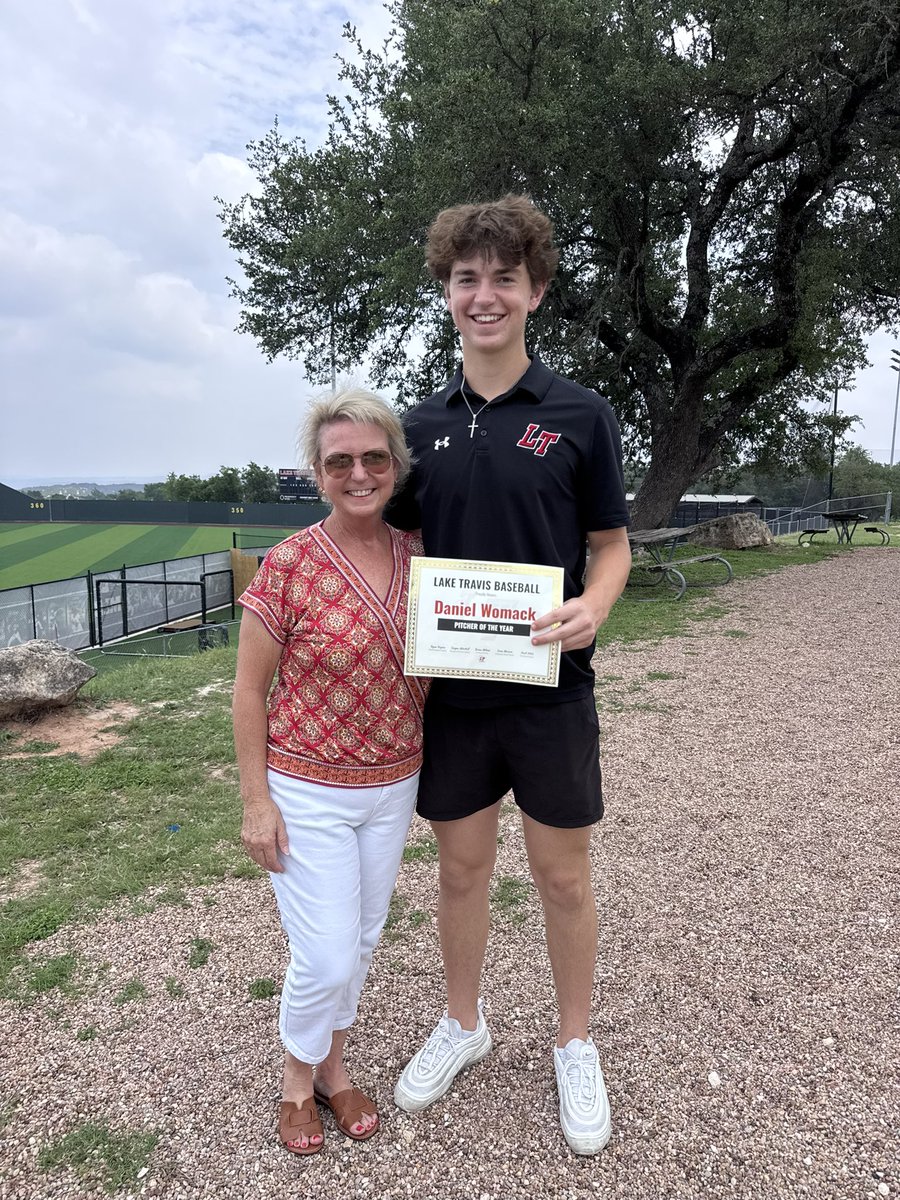 Mrwomack05's tweet photo. Proud of @dwomack2027 and all of the LT players on winning their awards today!! On to the playoffs!!! 💪⚔️⚾️

#pitcheroftheyear
#ltcavbaseball https://t.co/8P1MH6mKKk