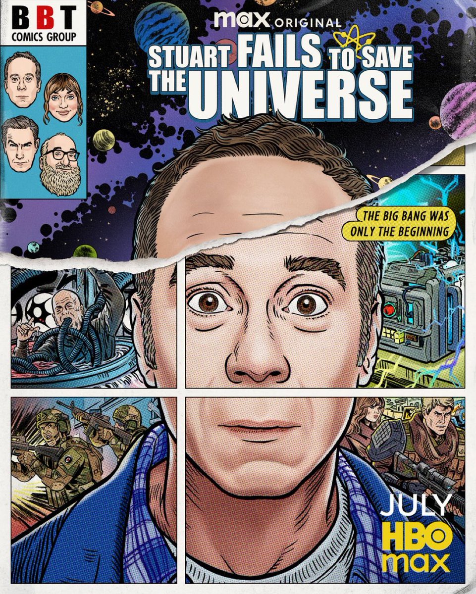 FilmFrontline's tweet image. First poster released for Stuart Fails to Save the Universe.

The series follows Stuart as he’s thrown across the multiverse after breaking a device created by Sheldon &amp;amp; Leonard.

#StuartFailsToSaveTheUniverse #BigBangTheory #TVNews #Multiverse 🎬