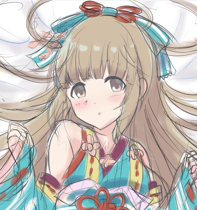2年前に描いてたよしのんのラフを手直し